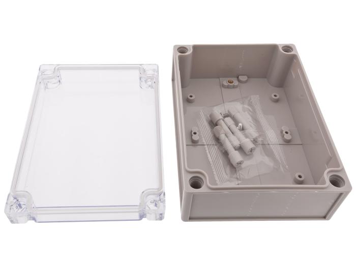 Inbyggnadslåda transparent IP66 175x125x75mm @ electrokit (2 av 4)