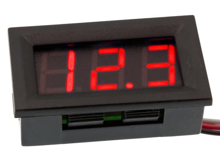Panelinstrument 0-100VDC LED @ electrokit (3 av 3)