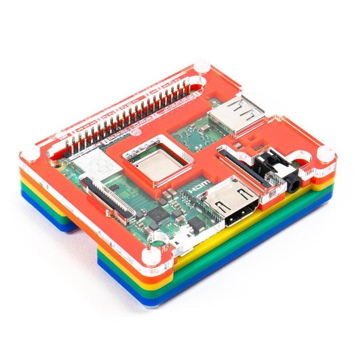 PiBow Coupé Rainbow - Låda för Raspberry Pi 3A+ @ electrokit (1 av 2)