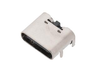 USB-C hona 6-pin SMD vinklad @ electrokit