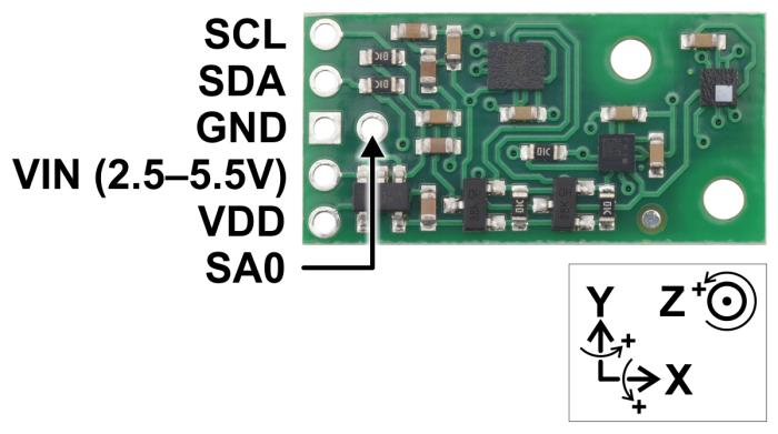 AltIMU-10 v6 10DoF (LSM6DSO, LIS3MDL & LPS22DF) @ electrokit (5 av 5)