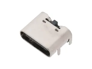 USB-C hona 6-pin SMD vinklad @ electrokit