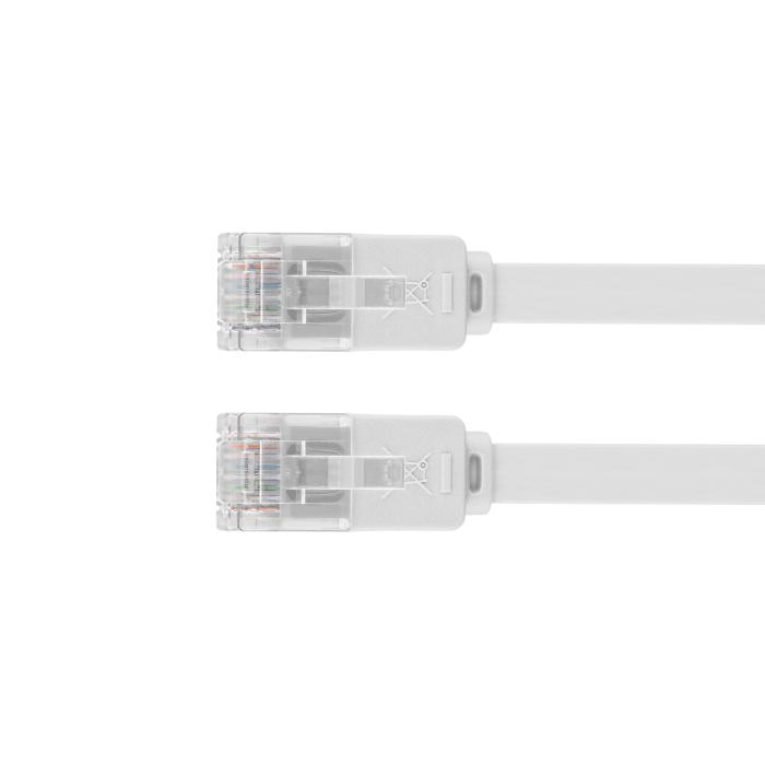 UTP Cat6 flat nätverkskabel 5m vit Cu @ electrokit (1 av 4)