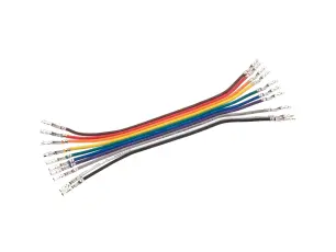 Flatkabel med dupont-terminaler 10-pol hona-hona 75mm @ electrokit