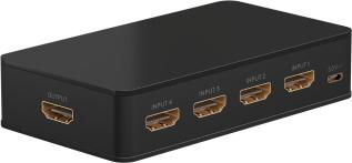 HDMI-switch 4 till 1 med fj&auml;rr - 4K @ 60Hz @ electrokit