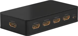 HDMI-switch 4 till 1 med fj&auml;rr - 4K @ 60Hz @ electrokit