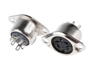 DIN female 5-pin 240&deg; chassis @ electrokit
