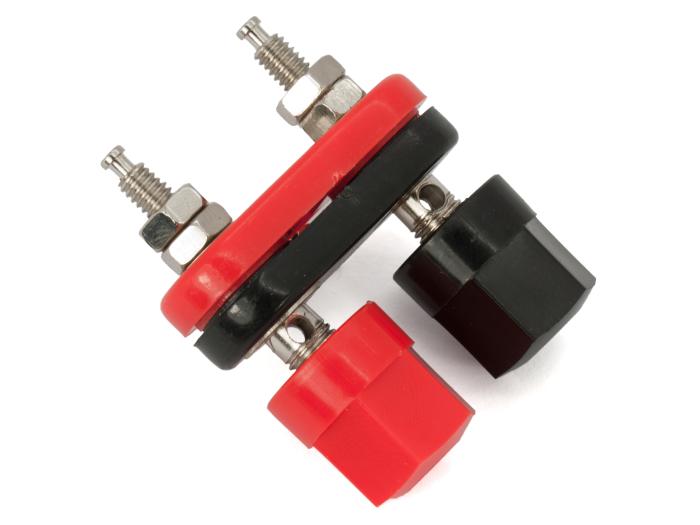 Dubbel polskruv 4mm röd/svart @ electrokit (3 av 3)