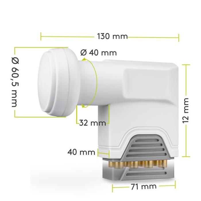 Universal Octo LNB 0.1dB @ electrokit (2 av 5)