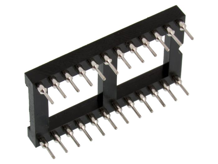 DIL-hållare svarvad 24-pin 0.6