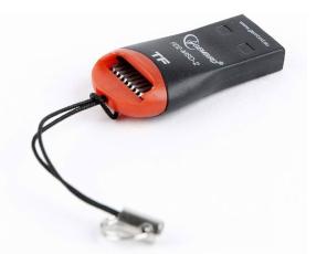 Minneskort l&auml;sare micro-SD USB2.0 USB-A @ electrokit