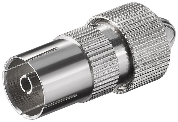 Antennkontakt IEC hona rak @ electrokit (1 av 1)