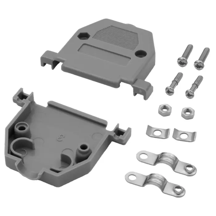 Kåpa D-SUB 25p plast grå @ electrokit (1 av 1)