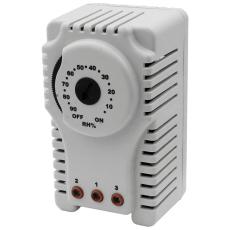 Hygrostat 10-90%RH DIN-montering 250VAC 5A @ electrokit