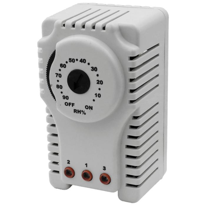 Hygrostat 10-90%RH DIN-montering 250VAC 5A @ electrokit (1 av 1)