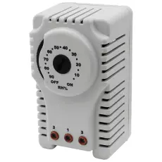 Hygrostat 10-90%RH DIN-montering 250VAC 5A @ electrokit