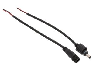 Anslutningskabel DC-kontakt 2.1/5.5mm vattentät hona/hane @ electrokit