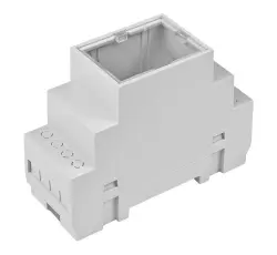 Kapsling f&ouml;r DIN-skena 2 modul med transparent f&ouml;nster @ electrokit