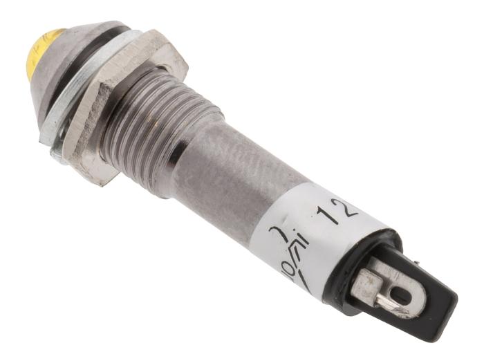 Panelindikator konisk 12VDC ø8mm gul @ electrokit (2 av 2)