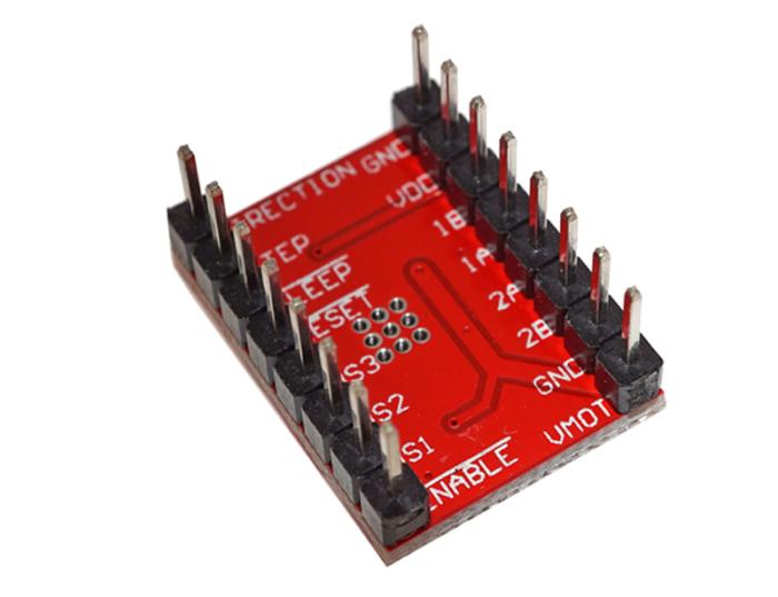 Stegmotordrivare A4988 med stiftlist och kylfläns @ electrokit (5 av 5)