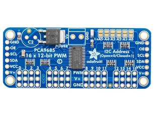 PWM Servo Driver 16-kanal 12-bit I2C @ electrokit