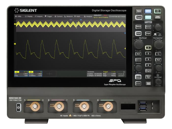 Oscilloskop 350MHz 4-kan 12-bit Siglent SDS3034X HD @ electrokit (4 av 9)