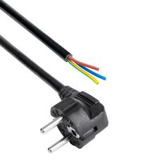 Power cord CEE7/7 to open end 1.5m black @ electrokit