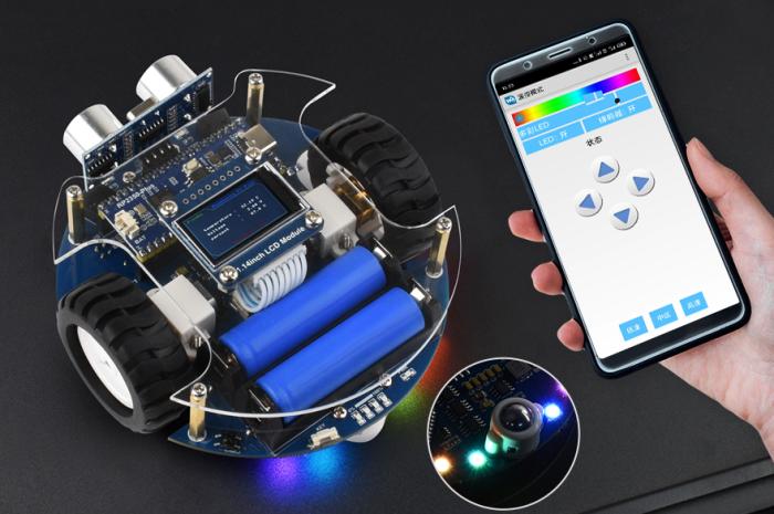 Pico2Go robot car kit - Inkl RP2350 4MB @ electrokit (9 av 13)