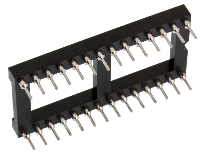 DIL-hållare svarvad 28-pin 0.6