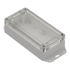 Apparatl&aring;da 160x80x45mm transp lock ABS IP65 @ electrokit