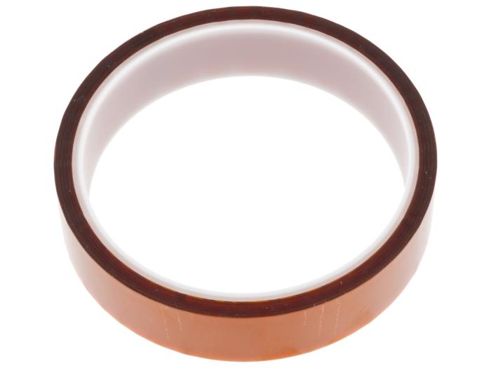 Kaptontejp - polyimidtejp 20mm x 30m 258°C @ electrokit (1 av 3)