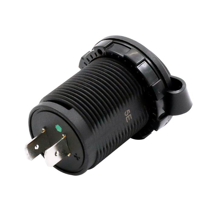 Flush mounted charging socket USB-A 2.1A 12-24V cover @ electrokit (2 of 2)
