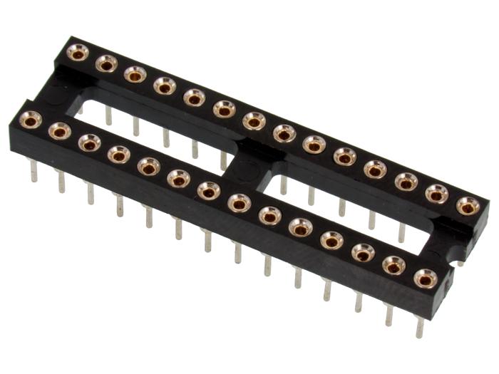 DIL-hållare svarvad 28-pin 0.3