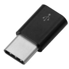 Adapter USB-C hane - USB 2.0 microB hona (svart) @ electrokit