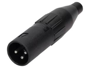 XLR 3-pol hane svart @ electrokit