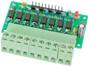 Isolated I/O board 8-ch - soldering kit @ electrokit