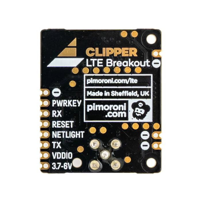 4G modul monterad på kort Clipper LTE 4G @ electrokit (2 av 2)