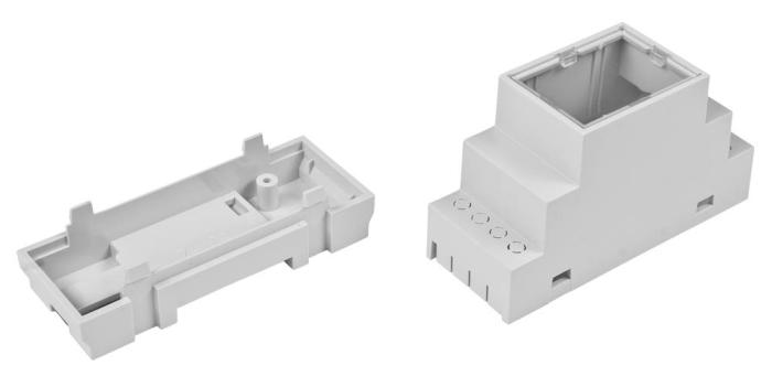 Kapsling för DIN-skena 2 modul med transparent fönster @ electrokit (2 av 4)