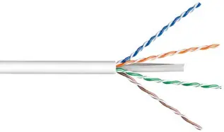 Installationskabel Cat6 U/UTP CCA solid vit /m @ electrokit