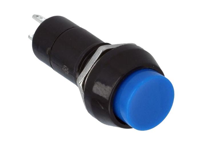 Tryckknapp ø12mm 1-pol off-(on) blå @ electrokit (1 av 1)
