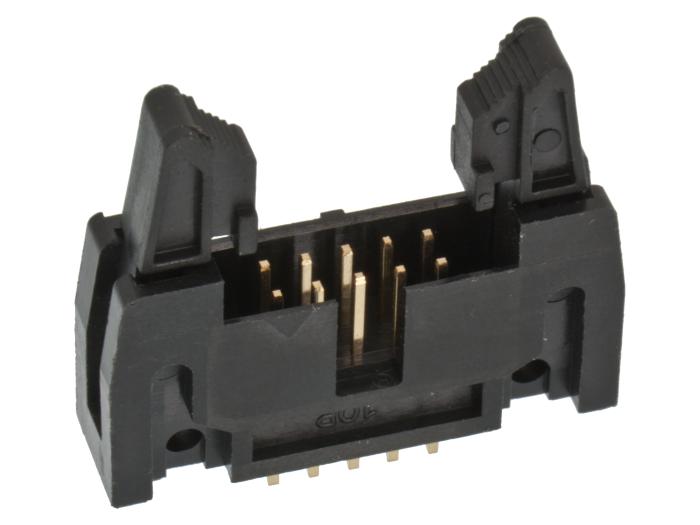IDC box header PCB 10-p with ejector 2.54mm @ electrokit (1 of 2)