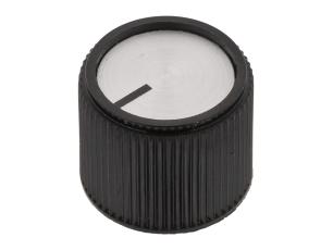 Ratt svart plast/aluminium ø20.3x16mm stoppskruv @ electrokit
