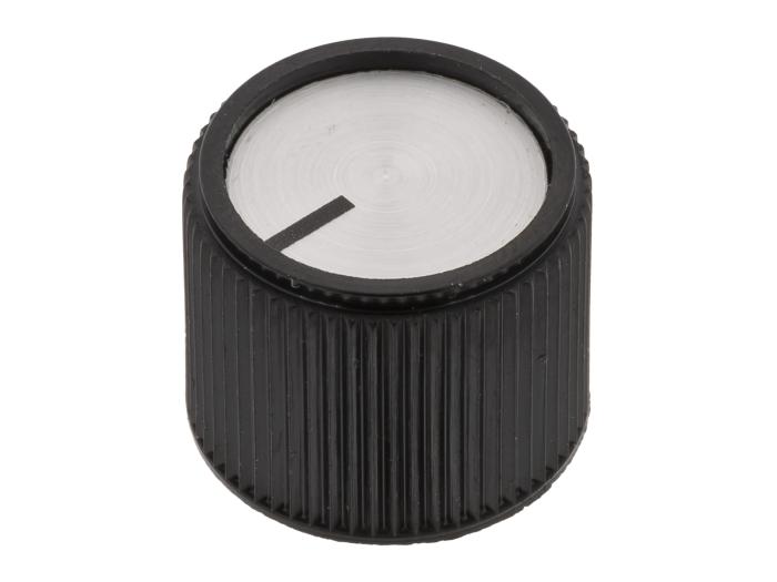 Ratt svart plast/aluminium ø20.3x16mm stoppskruv @ electrokit (1 av 2)