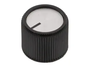 Ratt svart plast/aluminium ø20.3x16mm stoppskruv @ electrokit