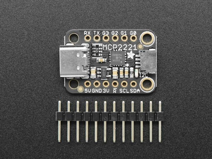 Adafruit MCP2221A Breakout -USB to GPIO ADC I2C @ electrokit (3 of 6)
