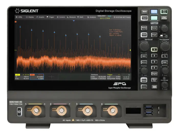 Oscilloscope 500MHz 4-ch 12-bit Siglent SDS3054X HD @ electrokit (5 of 9)