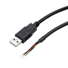 USB-A 5V power + data USB2.0 - open end 1m @ electrokit