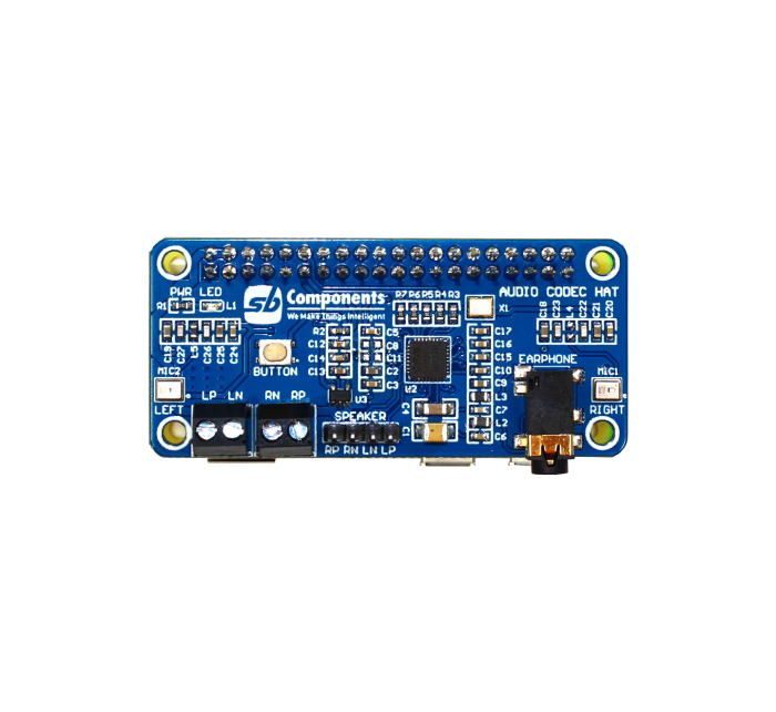 Audio Codec HAT för Raspberry Pi @ electrokit (1 av 4)