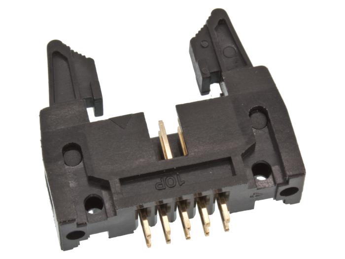 IDC box header PCB 10-p with ejector 2.54mm @ electrokit (2 of 2)
