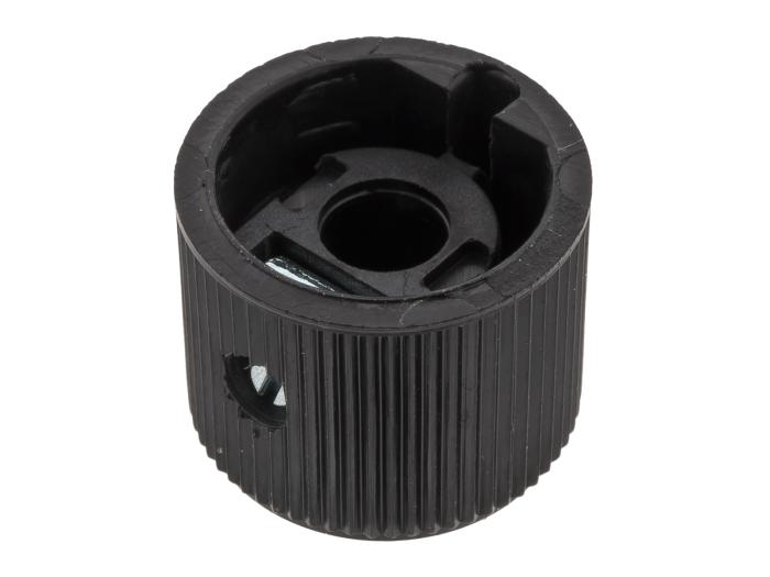 Ratt svart plast/aluminium ø20.3x16mm stoppskruv @ electrokit (2 av 2)